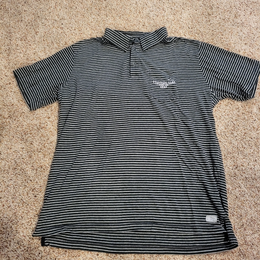 Honolua Surf Co. Mens striped polo, size L